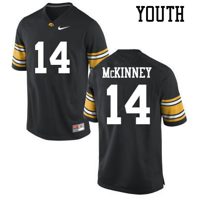 Youth #14 Daraun McKinney Iowa Hawkeyes College Football Jerseys Sale-Black